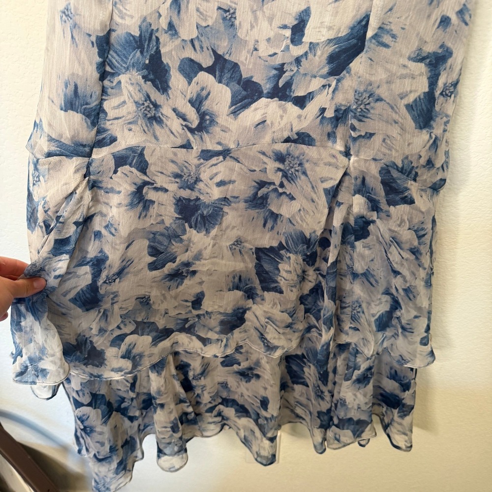 Nordstrom Mila Mae Blue Floral Midi Dress - Picture 6 of 8